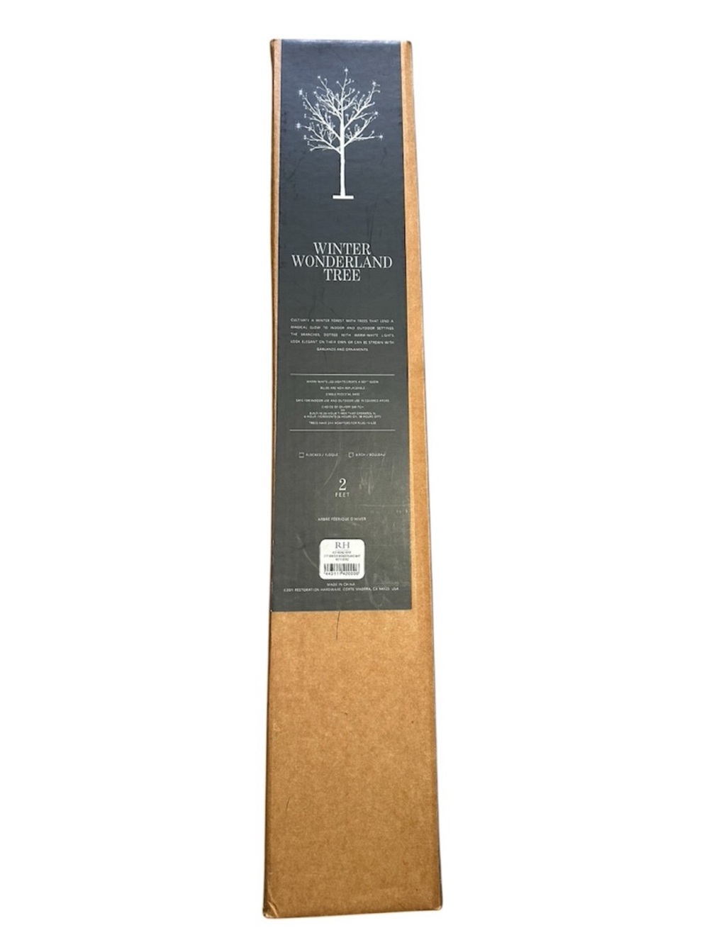 Restoration Hardware RH Winter Wonderland White Light Up Tree 2 ft tall